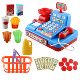Educational Toy Cash Register with Calculator and Scanner Blue