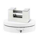 360 Rotating Display Stand Electric for Jewelry and Photography White