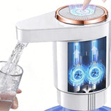 Portable Electric Water Bottle Pump Automatic Dispenser For Home Kitchen - White
