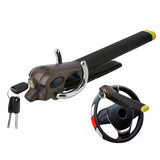 Foldable Car Vehicle Steering Wheel Anti-Theft Devices Security Lock Heavy Duty Black Gold