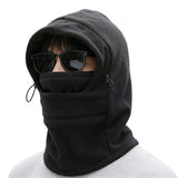 3-in-1 Winter Cycling Balaclava Thermal Fleece Face Mask Black