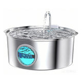 7L Stainless Steel Cat Dog Water Fountain Automatic Dispenser Style 1