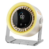 USB Desk Fan Rechargeable 100 Speeds with Display 120 Rotation Yellow