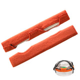2 PCS Cotton Fire Resistant Foam Hard Hat Sweatbands with Hook and Loop Orange