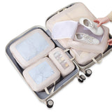 7Pcs Compression Packing Cubes Set – Travel Luggage Organizer Bags for Suitcases Khaki