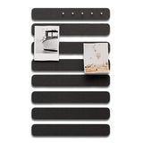 8 PCS Self Adhesive Felt Display Strips with 35 Push Pins for Wall Decor Black