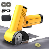 Cordless Electric Scissors with 2 Blades for Cardboard & Fabric Yellow