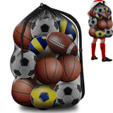 Extra Large Mesh Sports Ball Bag – Heavy Duty with Adjustable Strap