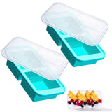Silicone Freezer Tray with Lid Food Molds for Soup Sauce Broth Leftovers Style1