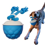 Touch-Activated Interactive Dog Ball Bouncing Jumping Rope Toy Blue