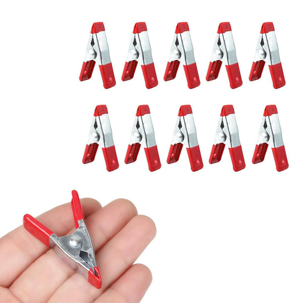 10 Pcs Set Spring Clamps Heavy Duty Metal Spring Clamps for Wood Fabric Working