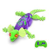 Remote Control Lizard Gecko Wall Crawler 9 Lighting Modes Toy Gift Green