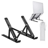 Foldable Laptop Tablet Stand Aluminum Portable 6 Height Levels Black