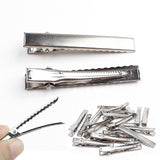 100-Pack Silver Metal Hair Clips for and Women DIY Craft Hairpins L