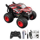 RC Dinosaur Monster Truck 1:20 Scale Toy with Lights and Music Red