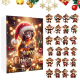 Advent Countdown Calendar – Funny Monkey Christmas Hanging Ornaments Style 1