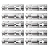 10Pcs Stainless Steel Quality Door Slide Bolt Toilet Shed Lock Catch Latch Small