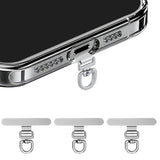 3 PCS 360 Degrees Rotating Stainless Steel Phone Tether Tab for most Phone Cases Silver