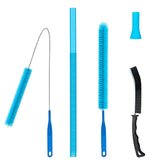 5Pcs Dryer Vent Cleaner Kit Flexible Lint Brush Cleaning Tools for Home Appliances Blue