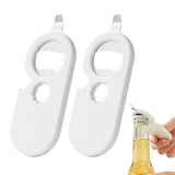 2 Pcs 5 in 1 Jar Bottle Can Opener Easy Attach Storage White