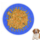 Dog Lick Pad Bath Washing Buddy Suction Grooming Pad Helper Slow Feeder Mat Blue