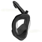 Full Face Snorkel Mask – 180 Degree Panoramic View Anti-Fog & Leak-Proof Design Black