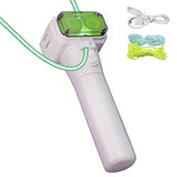 Handheld Double Wheel Rope Launcher – Glow-in-the-Dark Lasso Loop Fidget Toy White