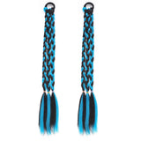 2PCS 45cm Three-Strand Braiding Hair for Wigs and Hair Extensions DIY Styling Blue