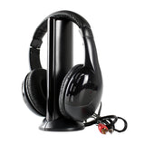 5-In-1 Home Headset Wireless TV Radio Headphones with Microphone