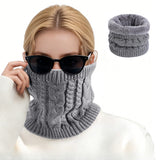 Thick Fleece Neck Warmer Winter Ski Gaiter for Men Women Gray