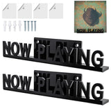 2PCS Vinyl Records Now Playing Display Shelf Vinyl Record Storage Wall Display Shelf Black