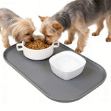 Extra Thick Silicone Mat Washable Non-Slip Placemat Food Mat Gray