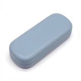 Unisex Hard Shell Glasses Case – PU Leather Travel Sunglasses Box Blue