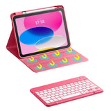 Bluetooth Keyboard Case Compatible With iPad 11th 10th Gen A16 Backlit Cover Pink
