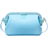 Silicone Beach Bag Foldable Waterproof with Handle for Camping Seaside Blue