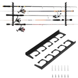 Horizontal Fishing Rod Storage Holders Fishing Pole Display Rack  for Garage Wall Ceiling Mounted