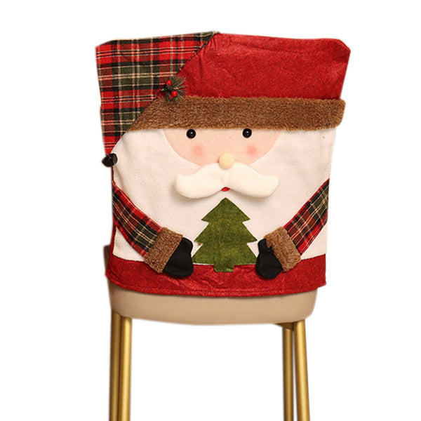 Christmas Chair Covers with Santa Hat – Holiday Dinner Party Decoration Style 1