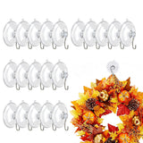 20PCS Suction Cup Hooks Clear No Trace Reusable Removable for Tile Glass Window Small