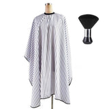 Hair Cutting Cape with Neck Duster Brush Large Size Salon Barber Cape for Men Women White Stripe