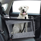 Foldable Pet Auto Seat  Pad Water-resistant for Small Medium Dogs Gray