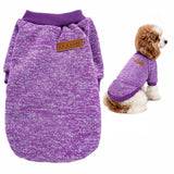 Pet Puppy Dog Cat Warm Winter Sweater Vest Knitted Coat Jacket for Small Dog Purple