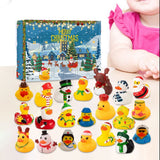 24 Days Advent Calendar Christmas Rubber Ducks Countdown Calendar Blind Box Yellow