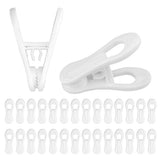 30 PCS Anti Slip Clips for Garments Socks Snacks Hanger Clips for Home White