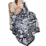 DIY Washable Reusable Coloring Blanket for Adults Girls Boys Style 1
