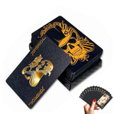 Waterproof Playing Cards – Black & Gold Skull Design Poker Deck