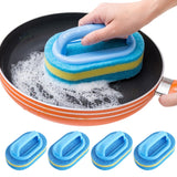 5 PCS Multi Layer Sponge Cleaning Brush Set for Kitchen and Bathroom Blue