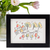 Removable Clip Kids Picture Frame A4 Artwork Display - Black