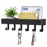 Key Holder Wall Mount Adhesive Key Hooks for Wallet House Accessories Black