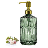 450ml Glass Soap Dispenser for Dish Soap Dispenser Bathroom Green