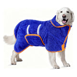 Dog Bathrobe Quick Drying Super Absorbent Pet Robes for Small Medium Large Dogs Blue